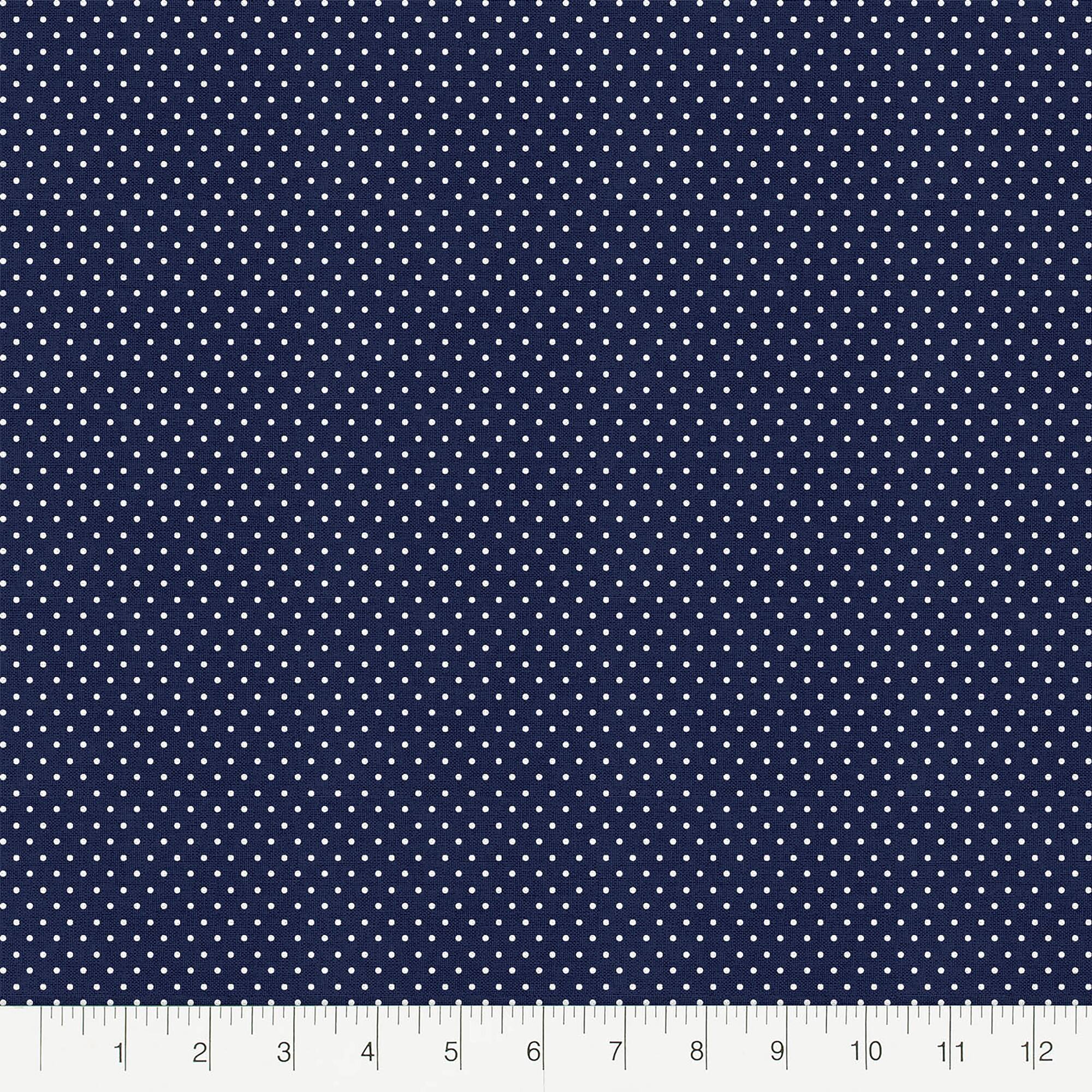 Fabric Editions Navy Pin Dot Cotton Fabric